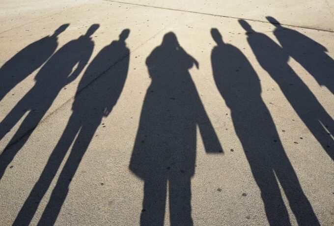 Shadows of people